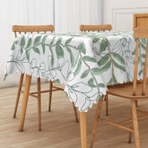 Lofaris Boho Spring Tablecloth with Green and Gold Vines for Elegant Botanical Wedding Party Decorations